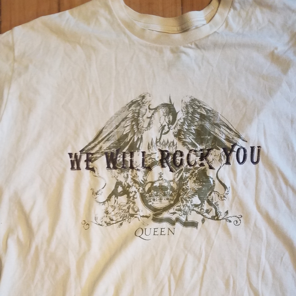 Queen reagle we will rock you tee cotton s…